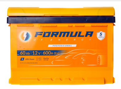 Аккумулятор FORMULA 60Ah L+ 600A (низкобазовый)