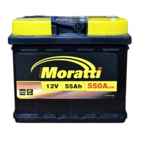 Аккумулятор Moratti 55Ah R+ 550A (низкобазовый)