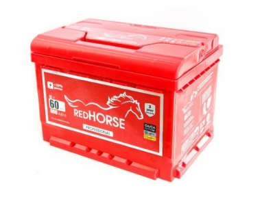 Аккумулятор RED HORSE 60Ah R+ 600A (низкобазовый)