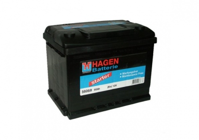 Аккумулятор Hagen 60Ah R+ 500A