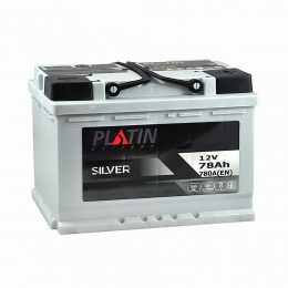 Аккумулятор автомобильный PLATIN SILVER MF 6СТ-80 Ah R+ 780 A (EN)