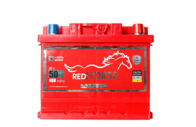 Аккумулятор RED HORSE 50Ah L+ 480A (низкобазовый)