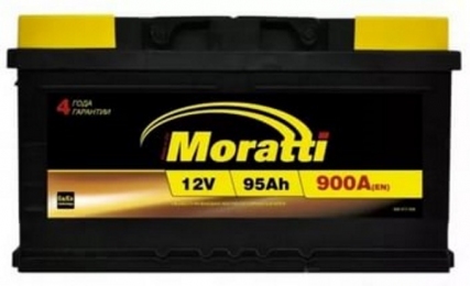 Аккумулятор Moratti 95Ah R+ 900A (низкобазовый)