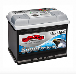 Аккумулятор автомобильный SZNAJDER Silver Premium 6СТ- 62 Ah L+ 620A (EN)