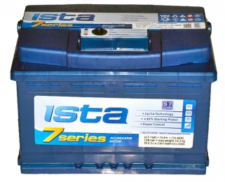 Аккумулятор Ista 7 series 74Ah R+ 720A