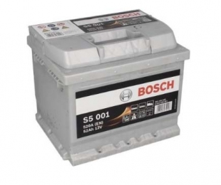 Аккумулятор Bosch S5 001 Silver Plus 52AH R+520A (EN) (Низкобазовый)