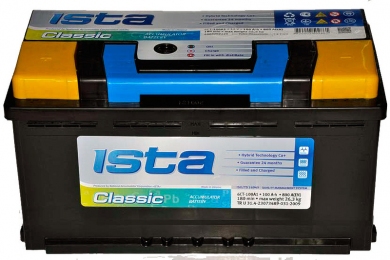 Аккумулятор Ista Classic 100Ah R+ 800A
