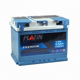  Аккумулятор автомобильный PLATIN Premium MF 6СТ-62 Ah R+ 640 A (EN)