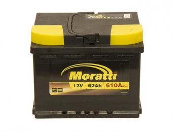 Аккумулятор Moratti 62Ah R+ 610A