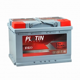  Аккумулятор автомобильный PLATIN PRO MF 6СТ-75 Ah R+ 720 A (EN)