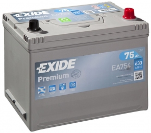  Аккумулятор Exide PREMIUM 75Ah JR+ 630A