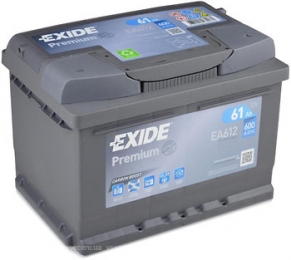 Аккумулятор Exide Premium 61Ah R+ 600A (низкобазовый)