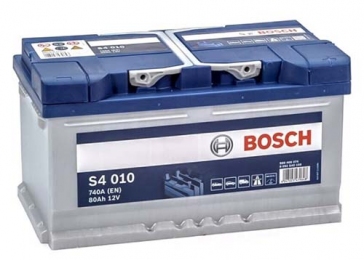 Аккумулятор Bosch S4 010 Silver 80AH R+740A (Низкобазовый)
