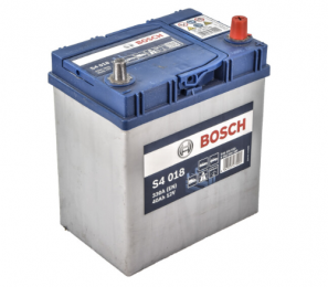 Аккумулятор Bosch S4 018 Silver 40Ah JR+ 330A (тонкая клемма)