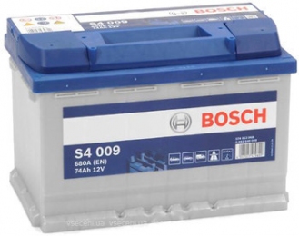 Аккумулятор Bosch 74Ah S4 009 Silver L+680A