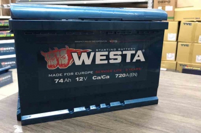 Аккумулятор автомобильный WESTA 74Ah R+ 720A