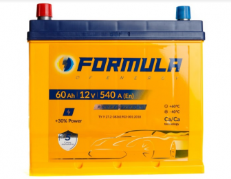 Аккумулятор FORMULA 60Ah JL+ 540A