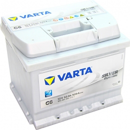 Аккумулятор Varta C6 52Ah R+ 520A Silver Dynamic (Низкобазовый)