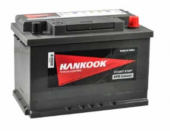  Аккумулятор автомобильный HANKOOK EFB 6СТ-70Ah R+ 650A Start Stop (EN)
